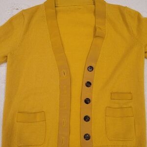 J. Crew Women's Mustard Cardigan Sweater